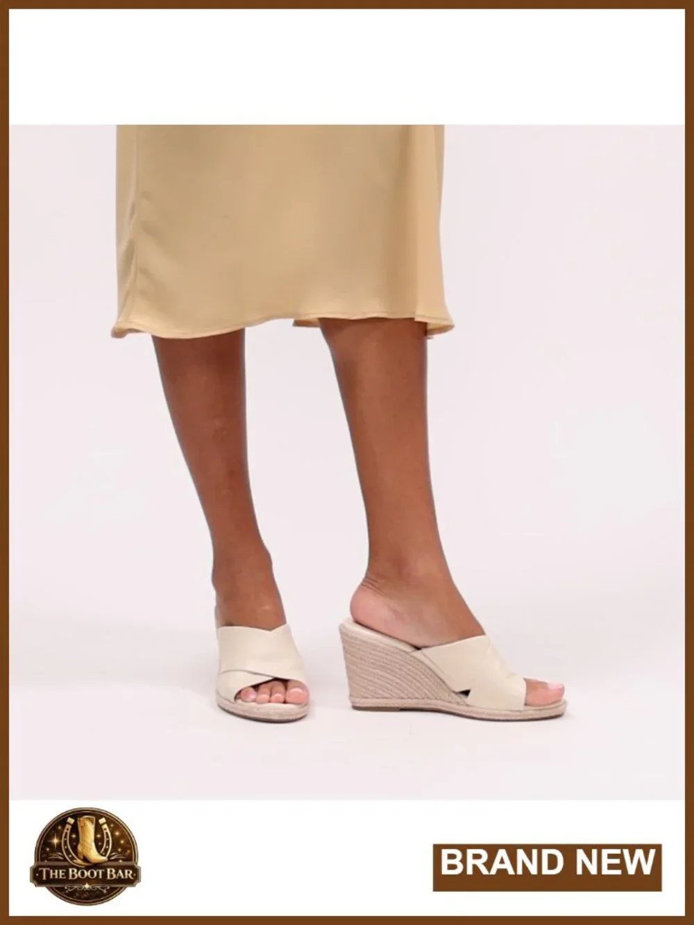 Cross Band Espadrille Wedge Sandals Slip-On Open Toe